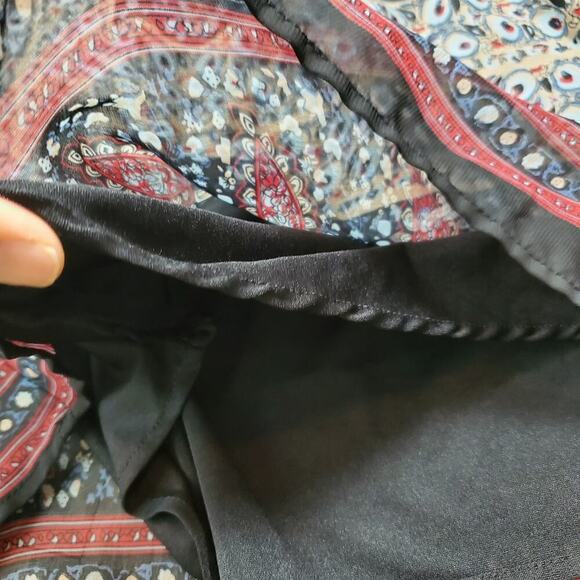 Viintage She's Cool Boho Paisley Floral Blouse Size 1X Y2K Festival Hippie - Picture 7 of 7